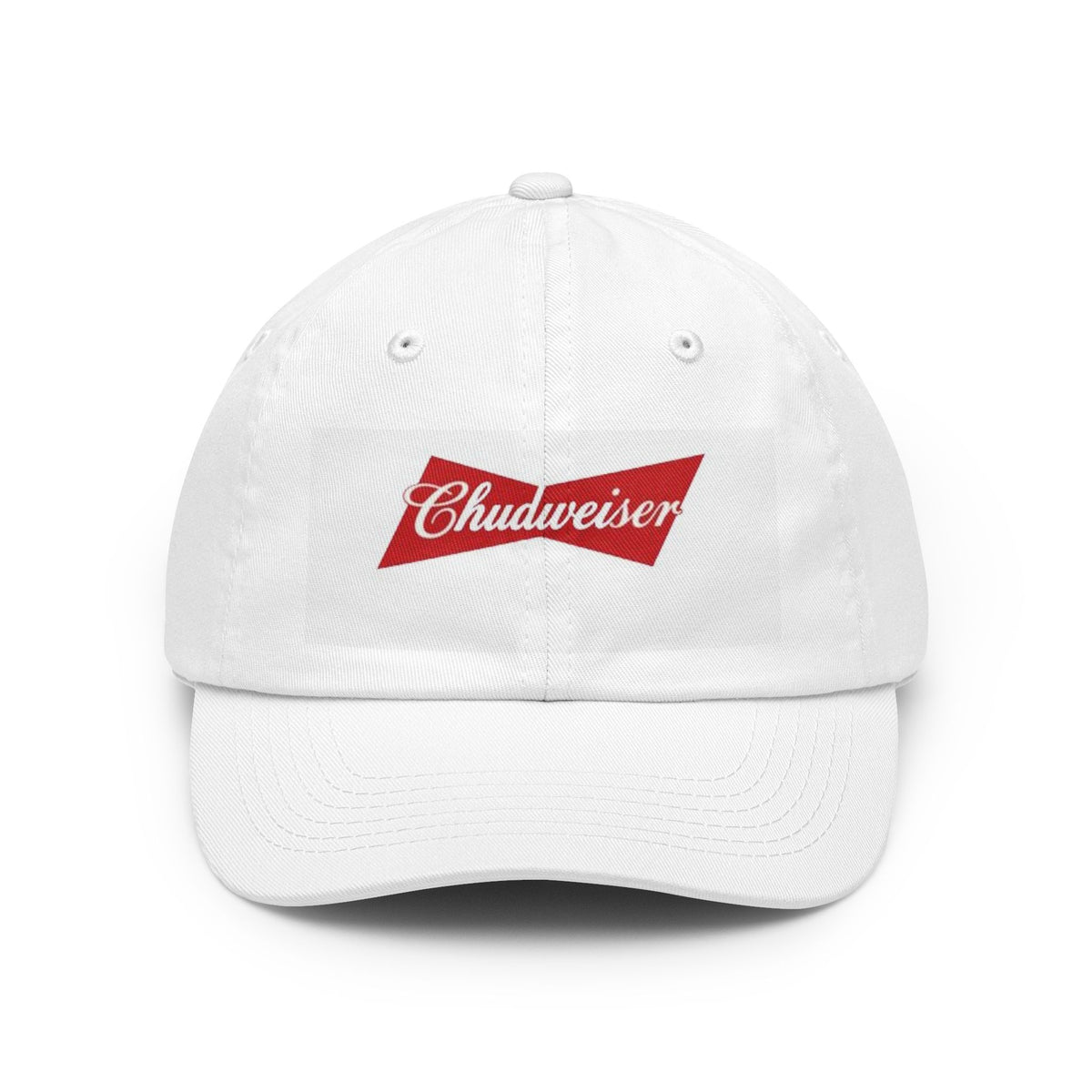 Budweiser-Style Classic Dad Hat — Retro Red Logo Baseball Cap