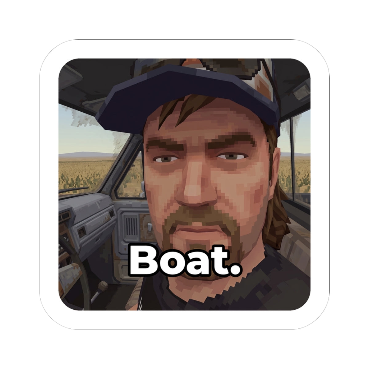 Boat. Sticker